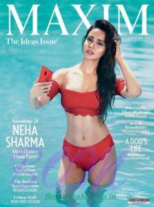 Neha Sharma cover page girl for MAXIM Aug 2018 issue