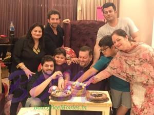 Neil Nitin Mukesh family picture on Dad birthday 2015