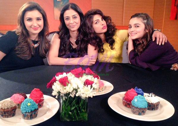 Parineeti Chopra, Priyanka Chopra, Alia Bhatt and Tabu altogether