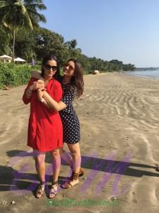 Parineeti Chopra on the beach with Sania Mirza