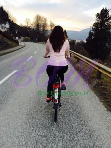 Parineeti Chopra while cycling in Europe
