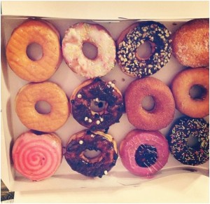Picture of Doughnuts by Sunny Leone. Thanks to Dilip Mehta for the wonderful breakfast gift!!! Now I need to workout again.