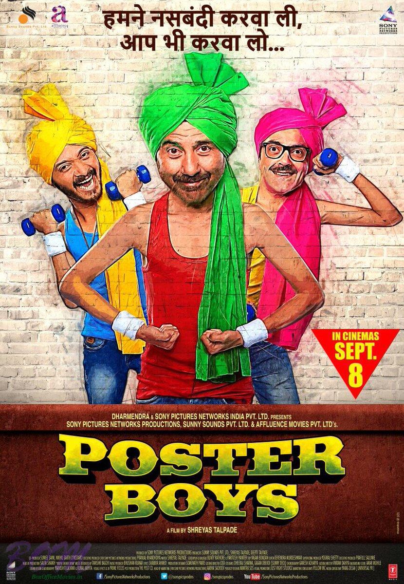 Poster Boys poster starring Sunny Deol, Bobby Deol and Shreyas Talpade