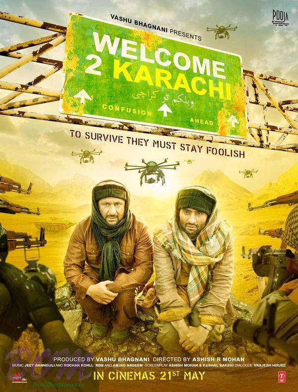 Poster of Arshad Warsi and Jackky Bhagnani's upcoming Welcome 2 Karachi