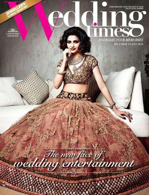 Prachi Desai at The July issue cover of Wedding Times Magazine