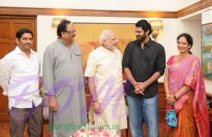 Prime Minister Narendra Modi Ji with Bahubali movie star Prabhas