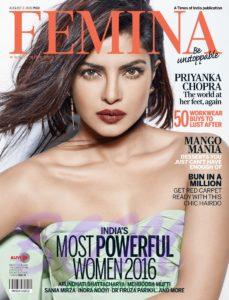 Priyanka Chopra Cover Girl for FEMINA Magazine August 2016