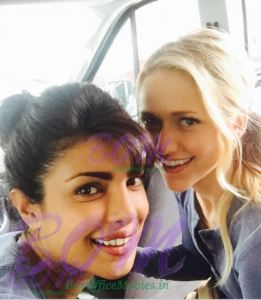 Priyanka Chopra with her 'Quantico' co-star Johanna Braddy