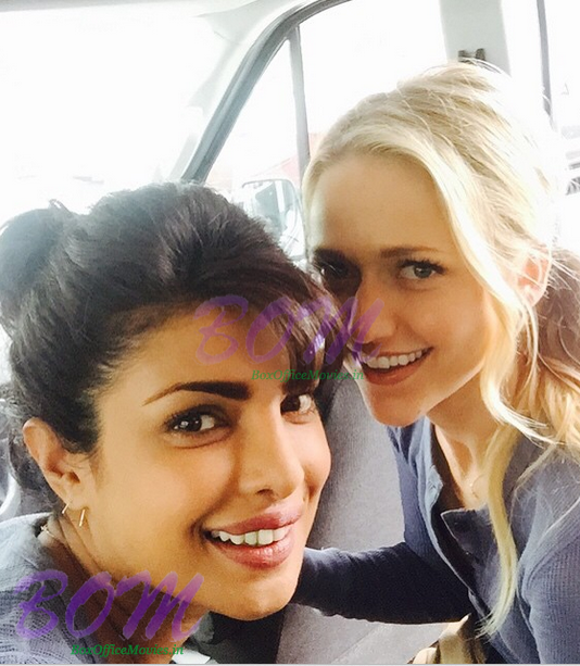 Priyanka Chopra with her 'Quantico' co-star Johanna Braddy