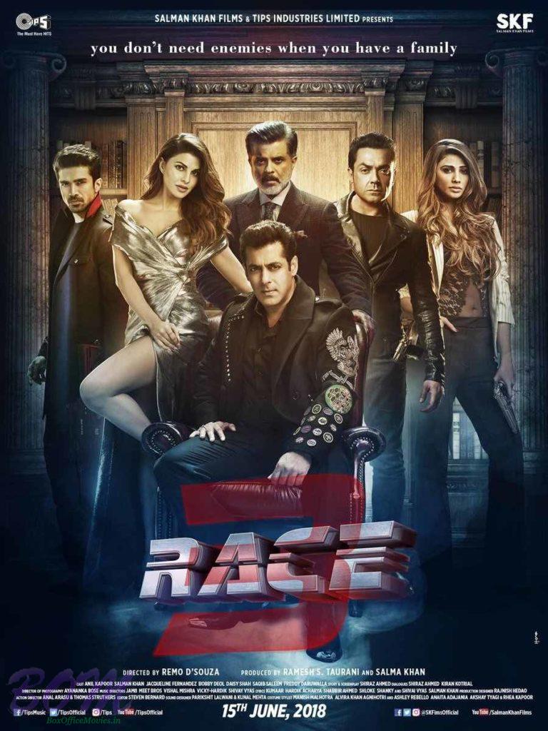 Salman, Bobby and Jacqueline starrer Race 3 release date is 15th June 2018.