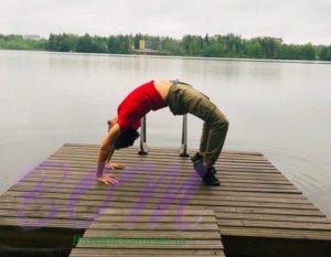 Rajeev Khandelwal yoga stunt in Finland on Yoga Day 2019