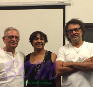 Rakeysh Mehra ‏at the first screening of Mirzya movie with Gulzar Sahab and producer-editor Bharathi