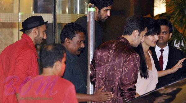 Ranbir Kapoor and Katrina Kaif at Arjun Kapoor birthday bash 2015