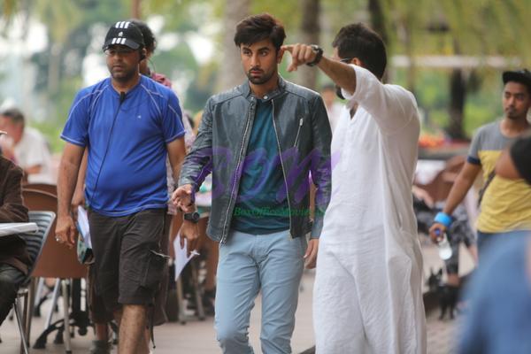 Ranbir Kapoor while shooting for Roy