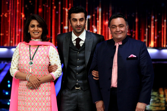 Ranbir Kapoor with Mother Neetu Singh and Dad Rishi Kapoor