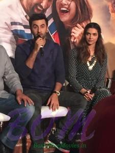 Ranbir Kapoor and Deepika Padukone on TAMASHA trailer launch