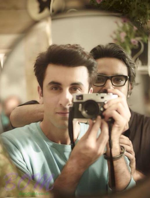 Ranbir kapoor while trying a selfie