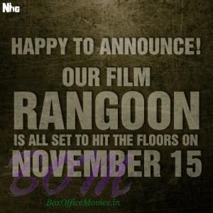 Rangoon Release date announcement teaser poster
