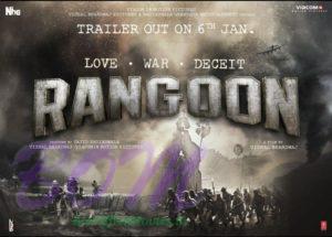 Rangoon movie trailer to be out on 6 Jan 2017