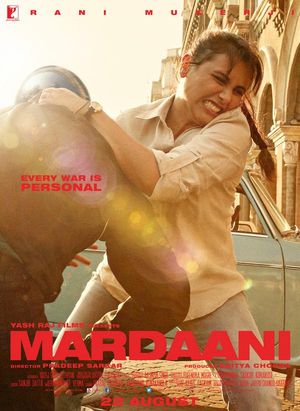 Rani Mukerji in the new high-voltage action packed poster of MARDAANI released on 22 July 2014