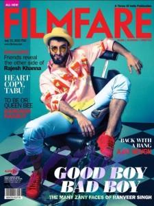Ranveer Singh cover boy Filmfare magazine cover page of July 2015 issue