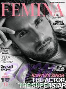 Ranveer Singh cover boy for FEMIINA Magazine June 2018 issue