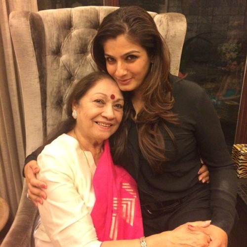 Raveena Tandon with her Mother