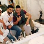 Riteish, Abhishek and Akshay chilling in tub while Jacqueline is surprised