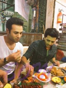 Riteish and Pulkit enjoying Kabab together