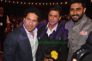 Sachin Tendulkar, Shahrukh khan and Abhishek Bachchan during Umang show