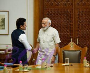Sachin Tendulkar met Hon'ble PM Narendra Modi on 19 May 2017
