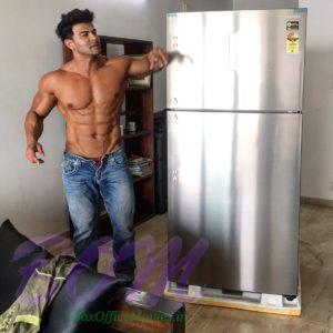 Sahil Khan with his refrigerator