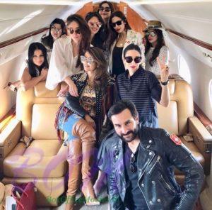 Saif Ali Khan with gorgeous ladies on Amrita Arora birthday 2018