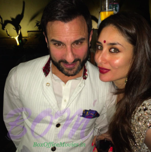 Saif and Kareena from Mallika Bhatt's wedding reception earlier this year