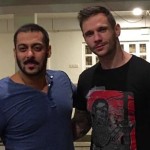 Salman Khan hangs out with kick-boxing champion Drew Neal after a shoot of Sultan movie