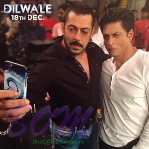 Salman Khan selfie with Shahrukh Khan while shooting for BigBoss9 recently