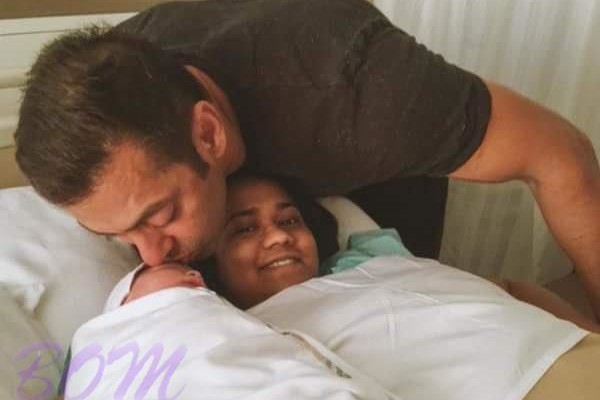Salman Khan showers his new born nephew Ahil with kisses
