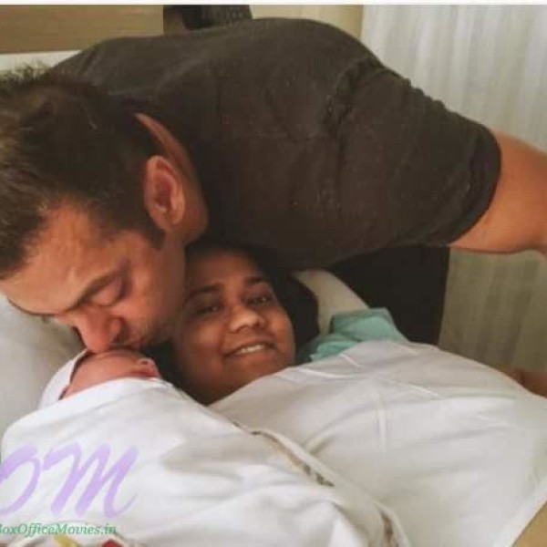 Salman Khan showers his new born nephew Ahil with kisses