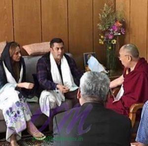 Salman Khan with Lulia Vantur when meeting with Dalai Lama