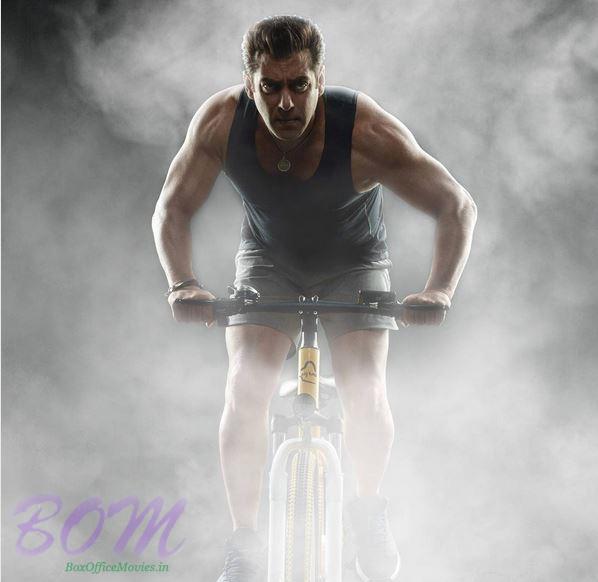 Salman Khan with his eCycle promotional picture before launch