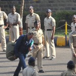Sanjay Dutt walking on Yerward Jail Gate Road