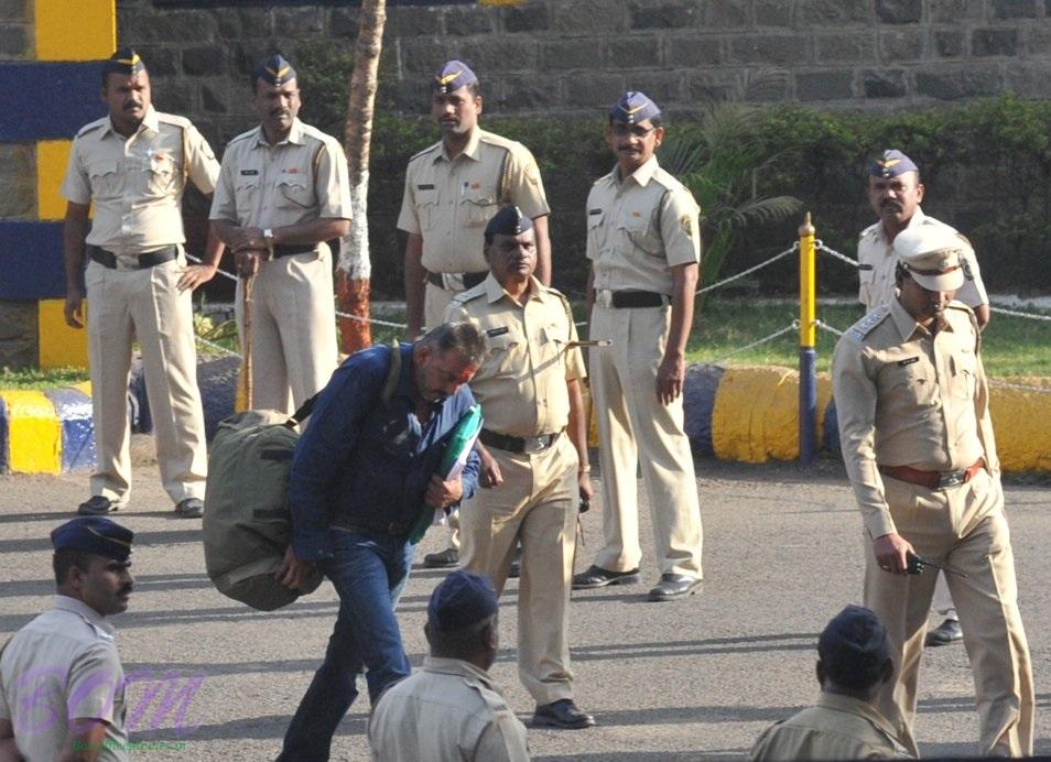 Sanjay Dutt walking on Yerward Jail Gate Road