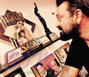 Sanjay Dutt with Golden Jublie Trophy for Sadak Movie after 25 years