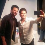 Sachin Tendulkar taking a selfie with Anil Kapoor