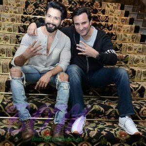 Shahid Kapoor and Saif Ali Khan happy moment together