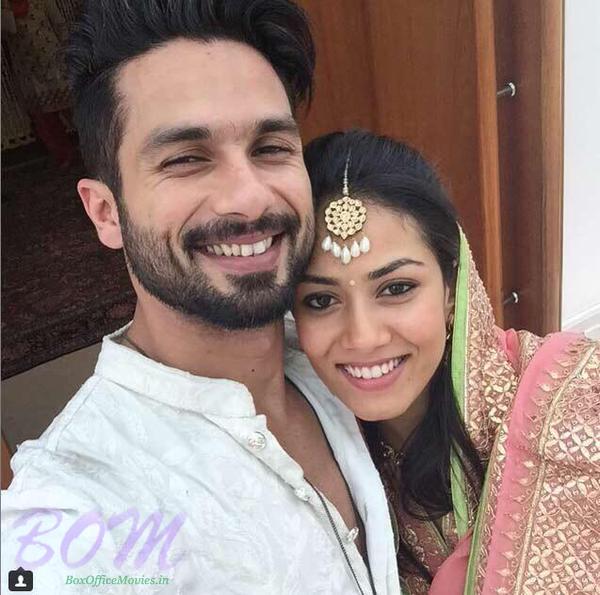 Shahid Kapoor selfie with Mira Rajput just on the wedding day