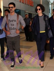 Shahid Kapoor with Kangana Ranaut returns from Rangoon shoot