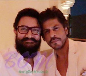 Shahrukh Khan Aamir Khan first friendly selfie picture after 25 years in Feb 2017