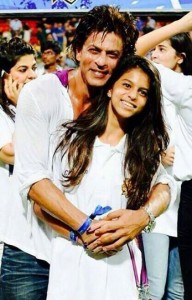 Shahrukh Khan cute picture with daughter Suhana