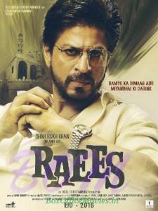 Shahrukh Khan looking daring in Raees movie poster